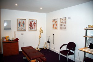 Chiropractor treatment room